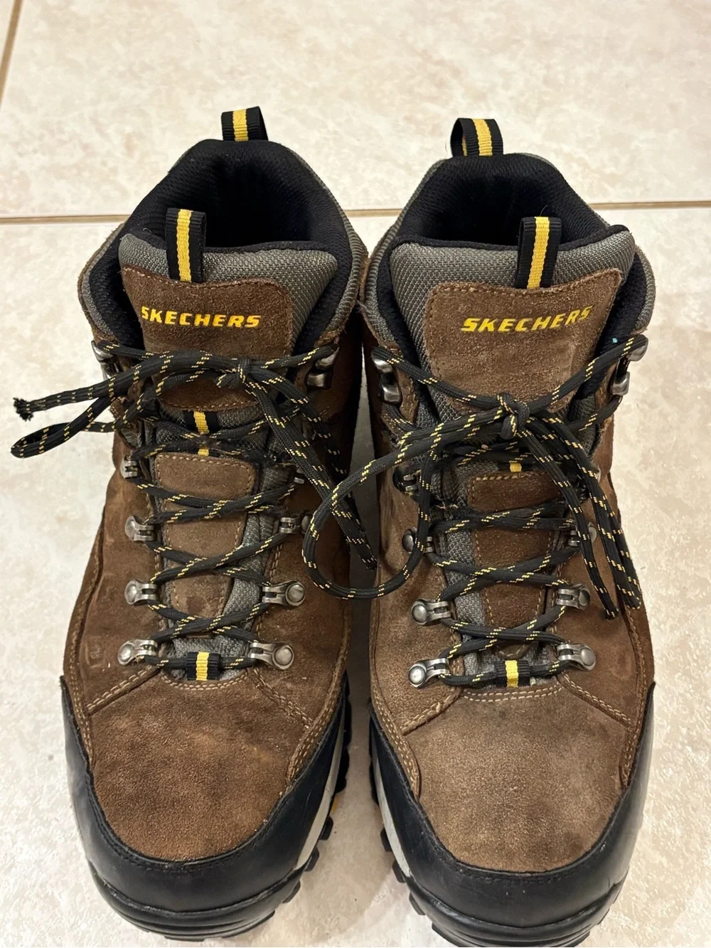 Skechers Men's Brown Suede Hiking Boots Size 11